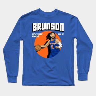 Jalen Brunson Comic Style Long Sleeve T-Shirt